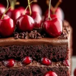 Chocolate Cherry Cake Recipe First Image
