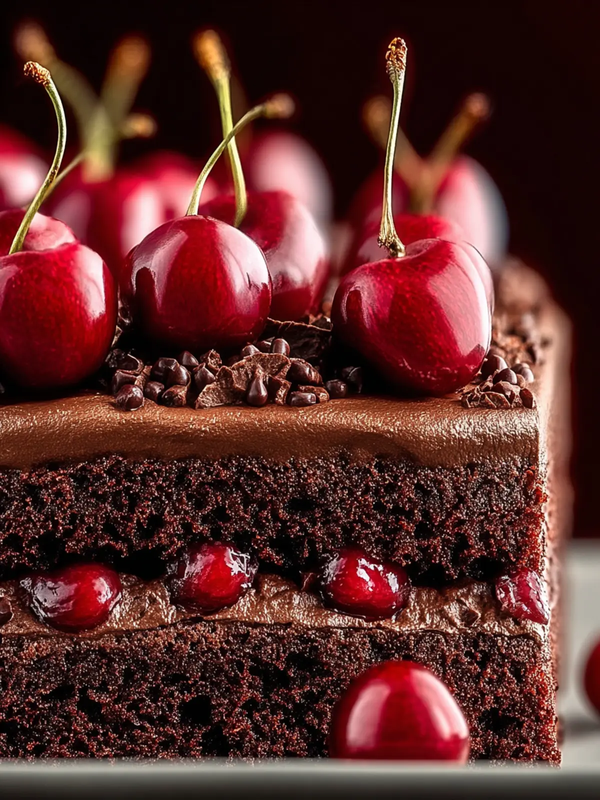 Chocolate Cherry Cake Recipe First Image