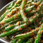 Crispy Garlic Parmesan Roasted Green Beans First Image