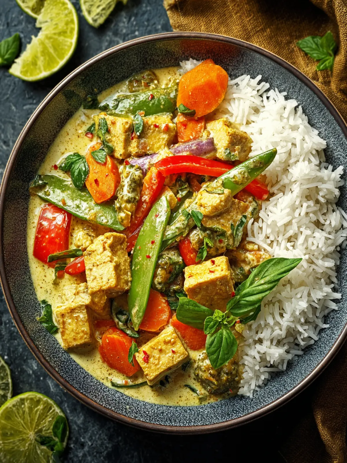 Tofu Green Curry with Vegetables First Image