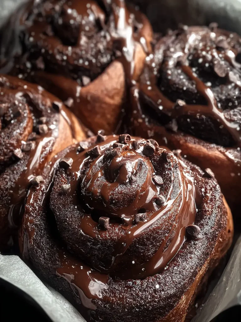 Small Batch MOLTEN Double Chocolate Cinnamon Rolls First Image
