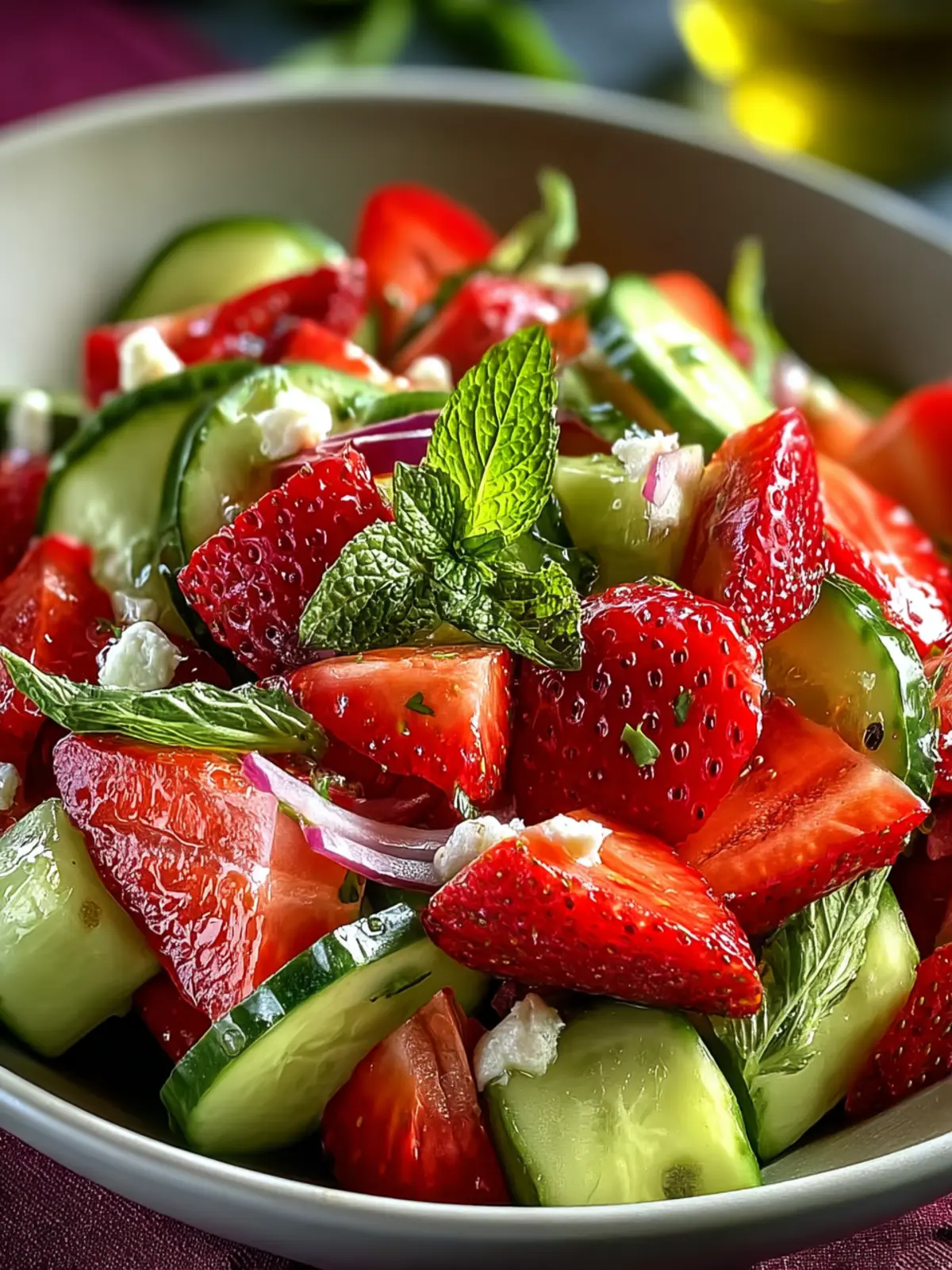Strawberry Cucumber Salad: Refreshingly Easy Summer Delight 5 Strawberry Cucumber Salad First Image