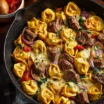 Garlic Steak & Cheese-Filled Tortellini Skillet First Image