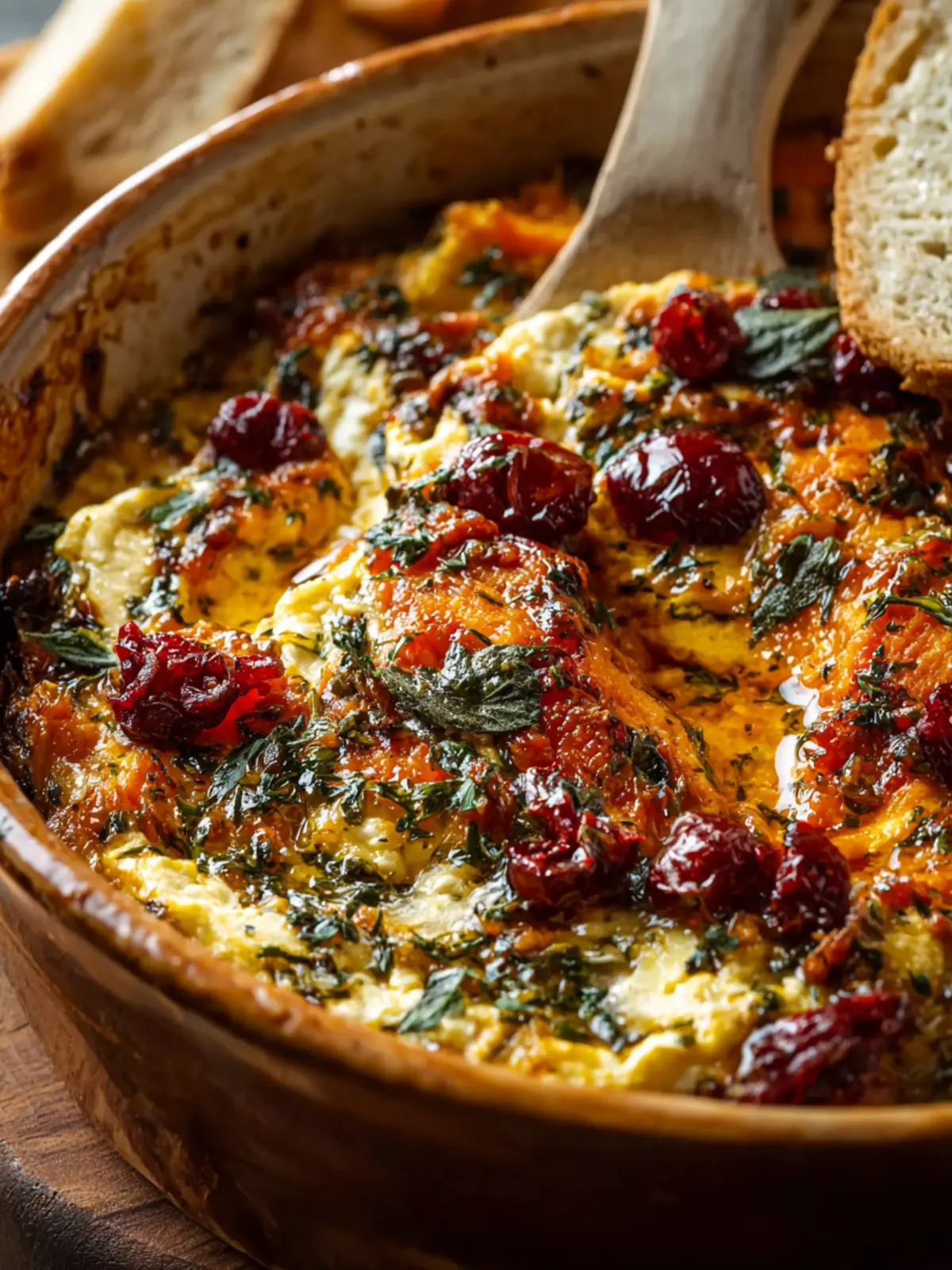 Festive Sweet Potato Cranberry Gratin Recipe for Holidays First Image