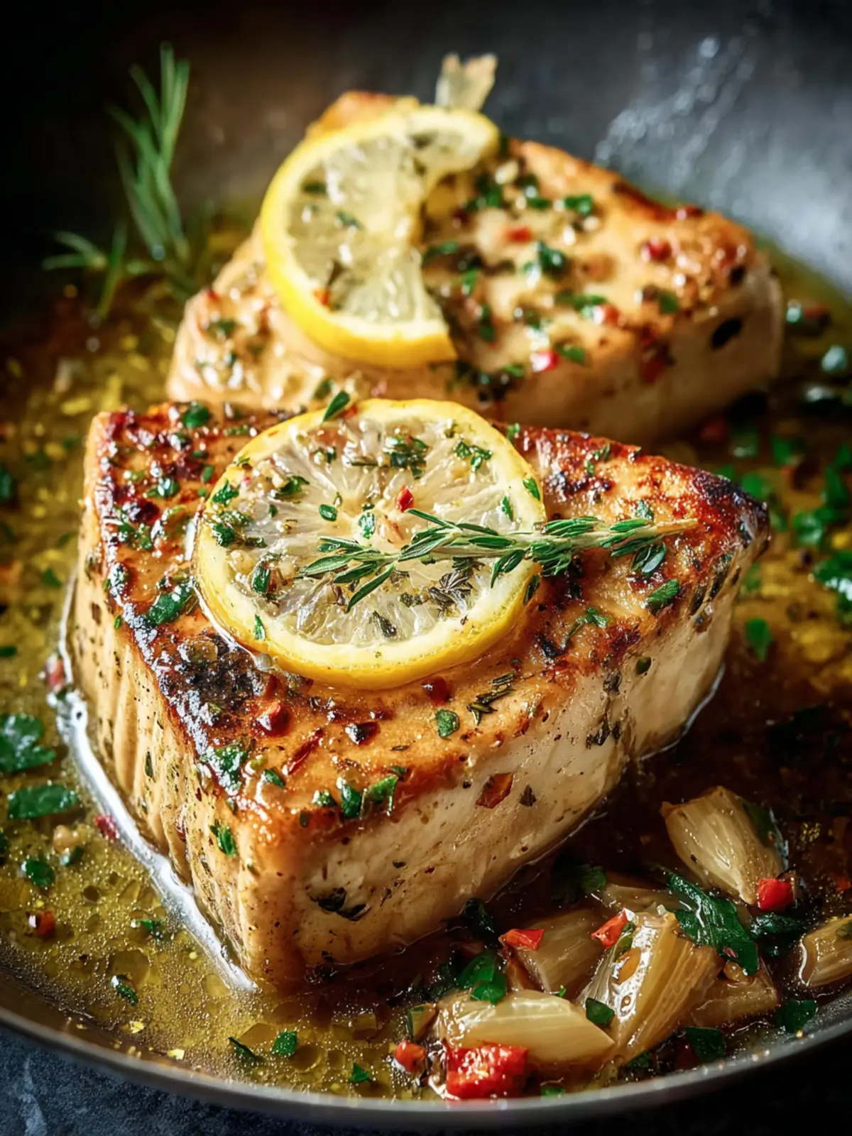 Lemon Garlic Swordfish Recipe First Image