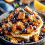 Fluffy Blueberry Vanilla Pancakes First Image