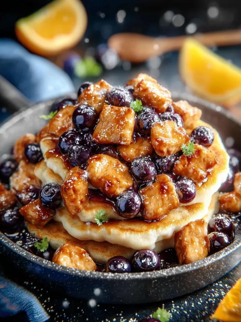 Fluffy Blueberry Vanilla Pancakes First Image