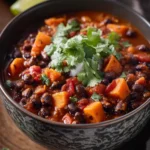 Sweet Potato & Black Bean Vegetarian Chili: Cozy Crock Pot Magic 9 Sweet Potato & Black Bean Vegetarian Chili – Crock Pot First Image