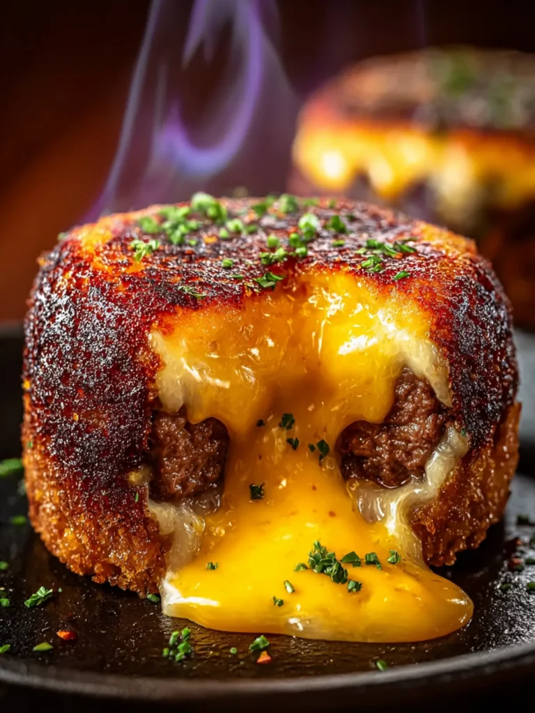 Cheeseburger Lava Cake Molten Melt First Image