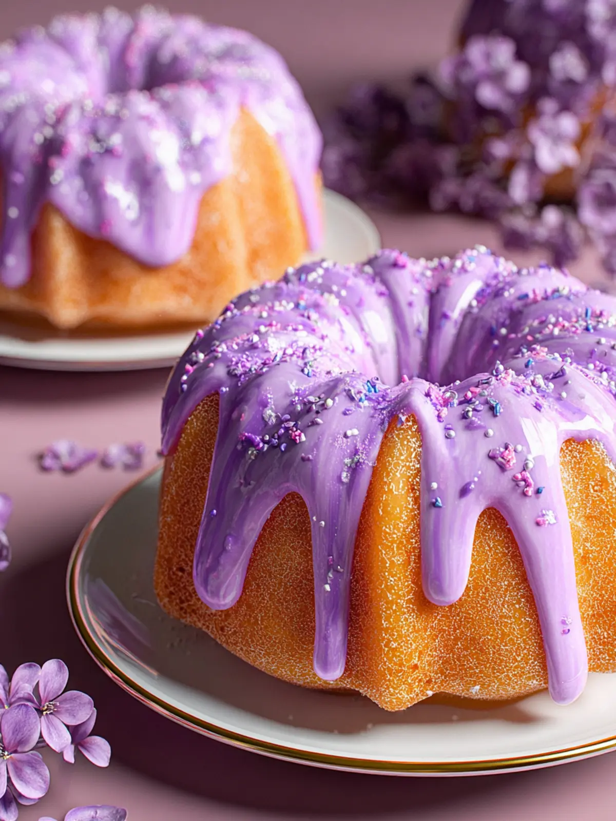 Lilac Bundt Cakes: Irresistibly Moist and Floral Delight 7