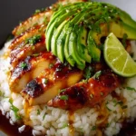 Honey Lime Chicken Avocado Rice First Image