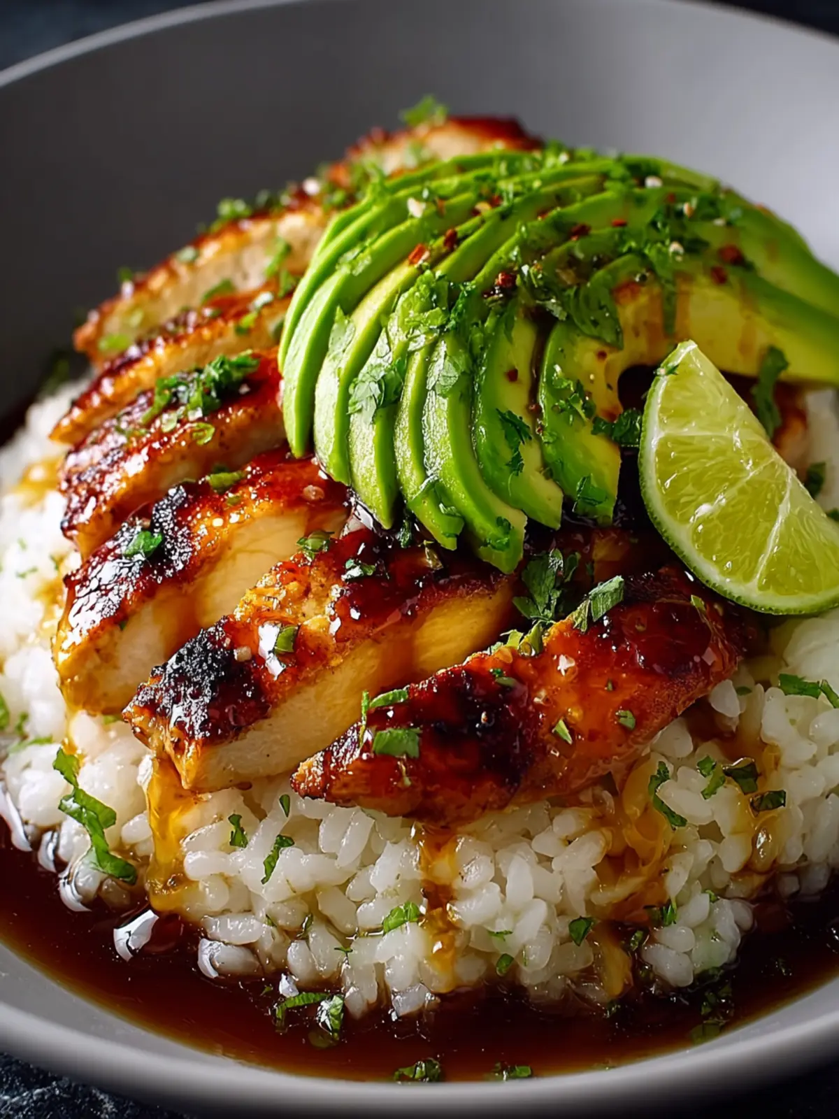 Honey Lime Chicken Avocado Rice First Image