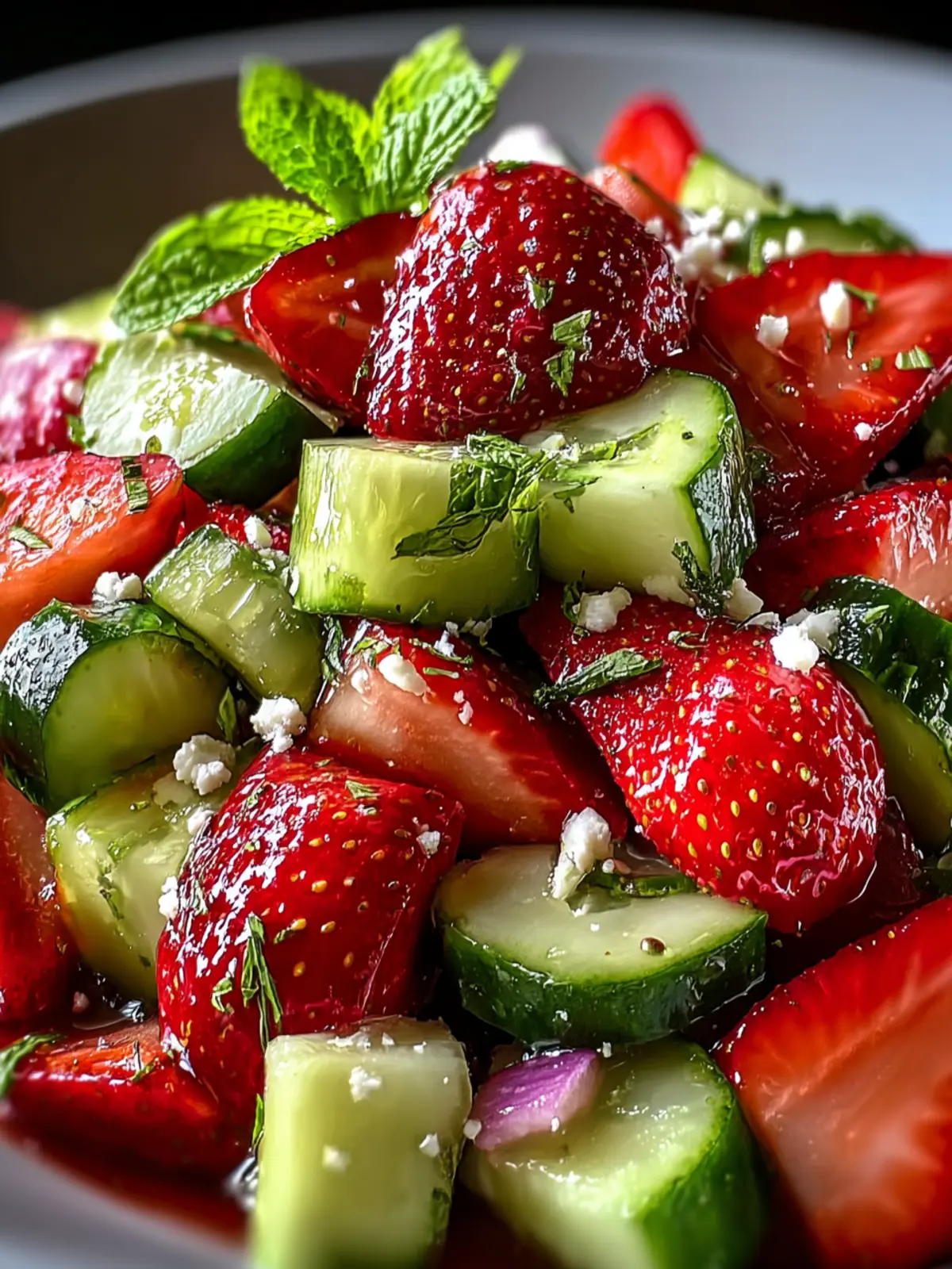 Strawberry Cucumber Salad: Refreshingly Easy Summer Delight 7