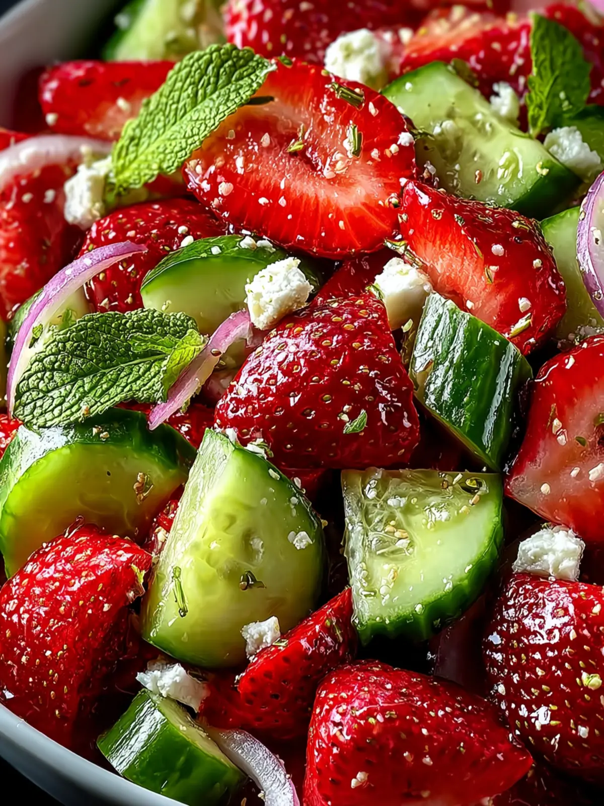 Strawberry Cucumber Salad: Refreshingly Easy Summer Delight 6