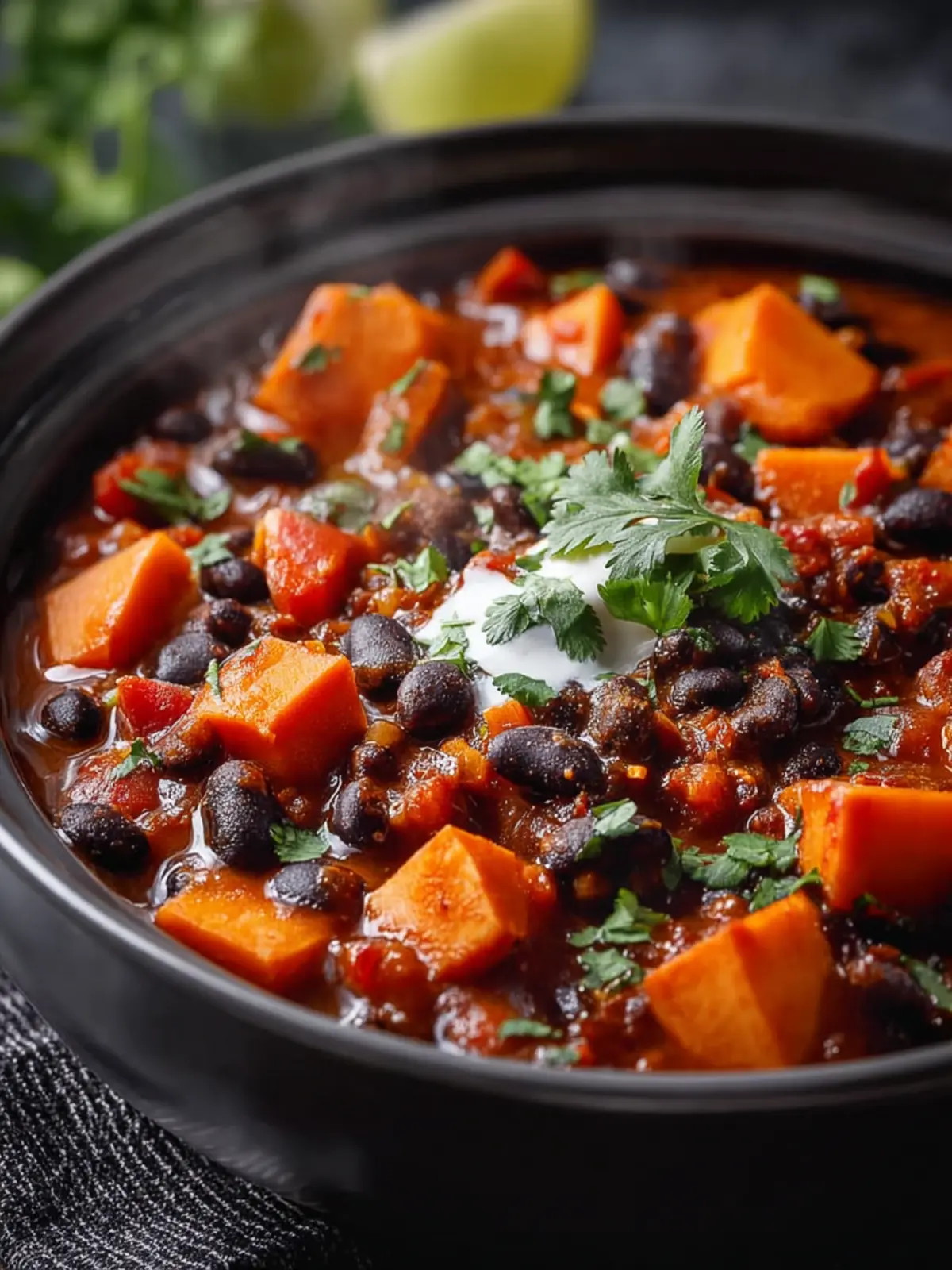 Sweet Potato & Black Bean Vegetarian Chili: Cozy Crock Pot Magic 6