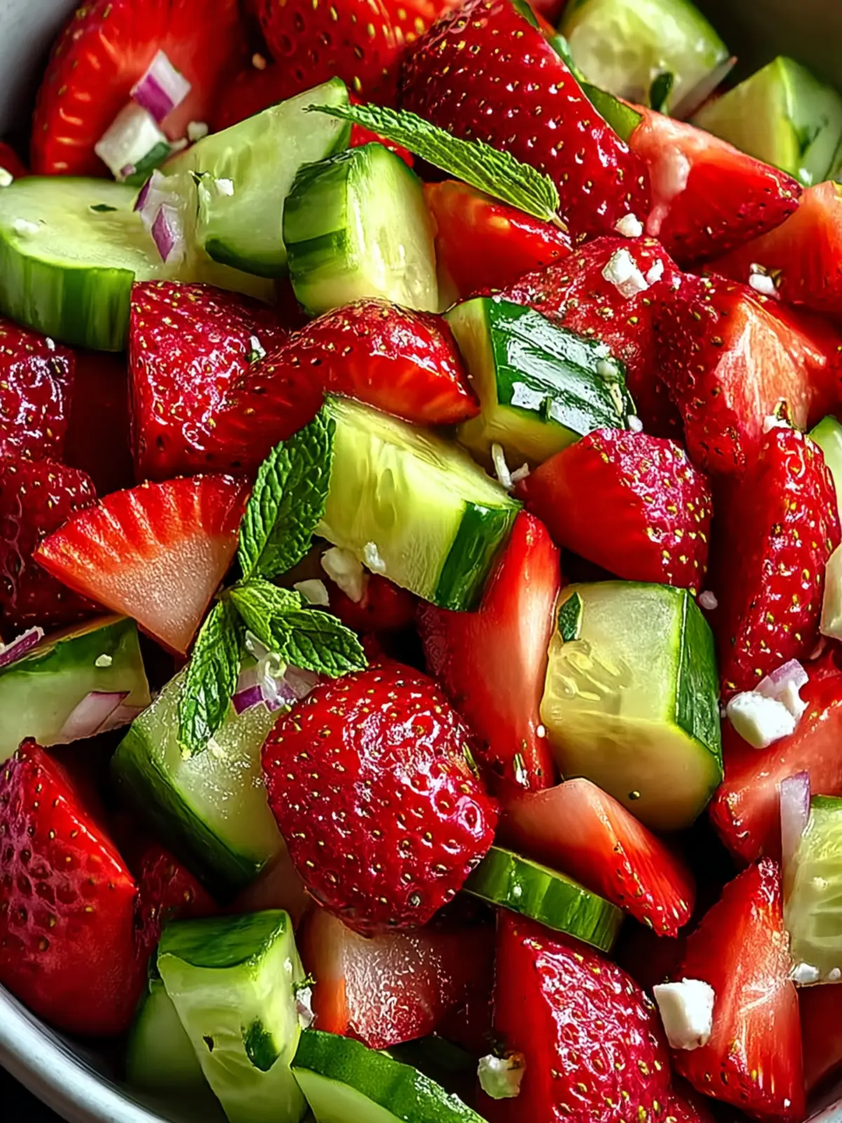 Strawberry Cucumber Salad: Refreshingly Easy Summer Delight 8