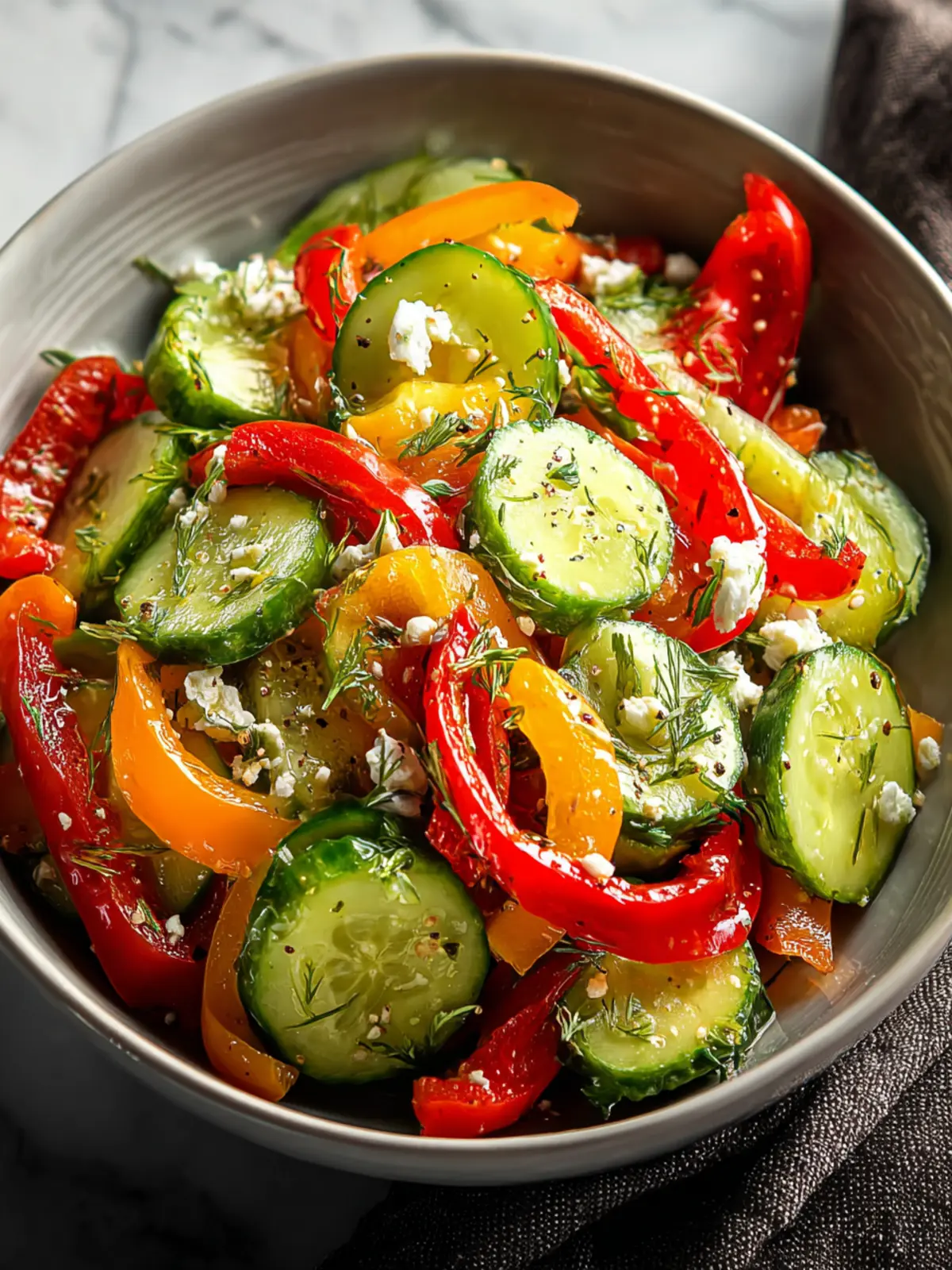 Cucumber Sweet Pepper Salad Recipe: Refreshing & Easy Delight 7
