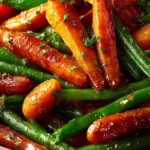Honey Glazed Carrots and Green Beans First Image