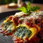 Spinach and Ricotta Stuffed Manicotti First Image