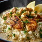 Creamy Garlic Parmesan Chicken & Rice Skillet Delight First Image