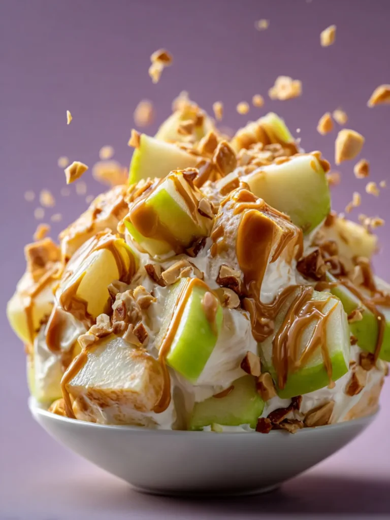 Creamy Caramel Apple Snickers Salad First Image