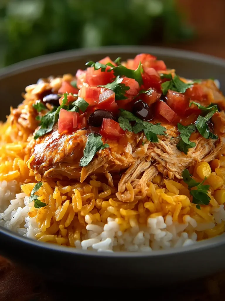 Southwest Crock Pot Chicken and Rice First Image