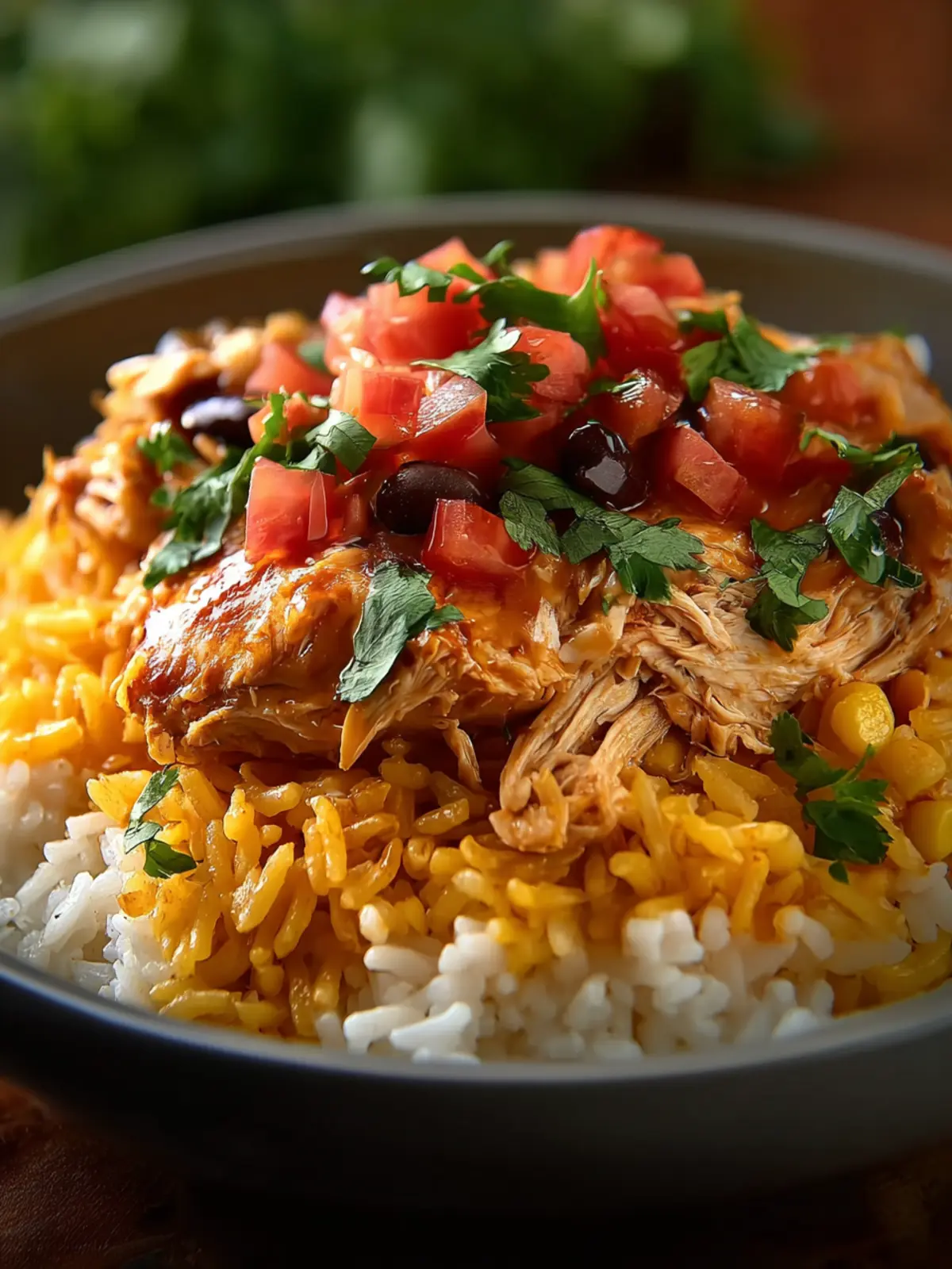 Southwest Crock Pot Chicken and Rice First Image