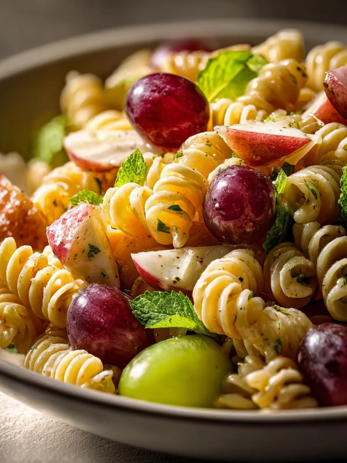 Cinnamon Apple Grape Pasta Salad First Image