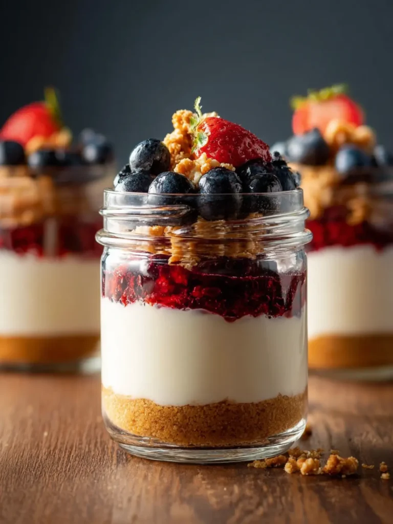 Healthier No-Bake Cheesecake in a Jar First Image